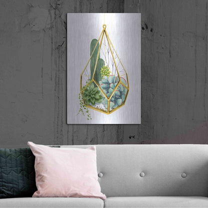 Luxe Metal Art 'Wild Terrarium IV' by Grace Popp, Metal Wall Art,24x36