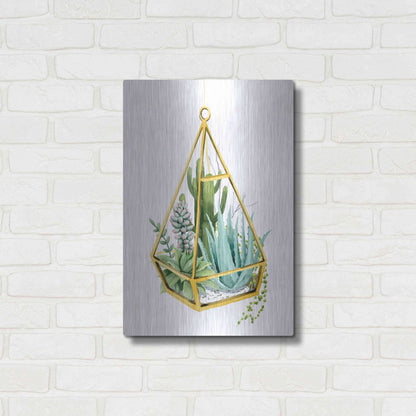 Luxe Metal Art 'Wild Terrarium III' by Grace Popp, Metal Wall Art,16x24