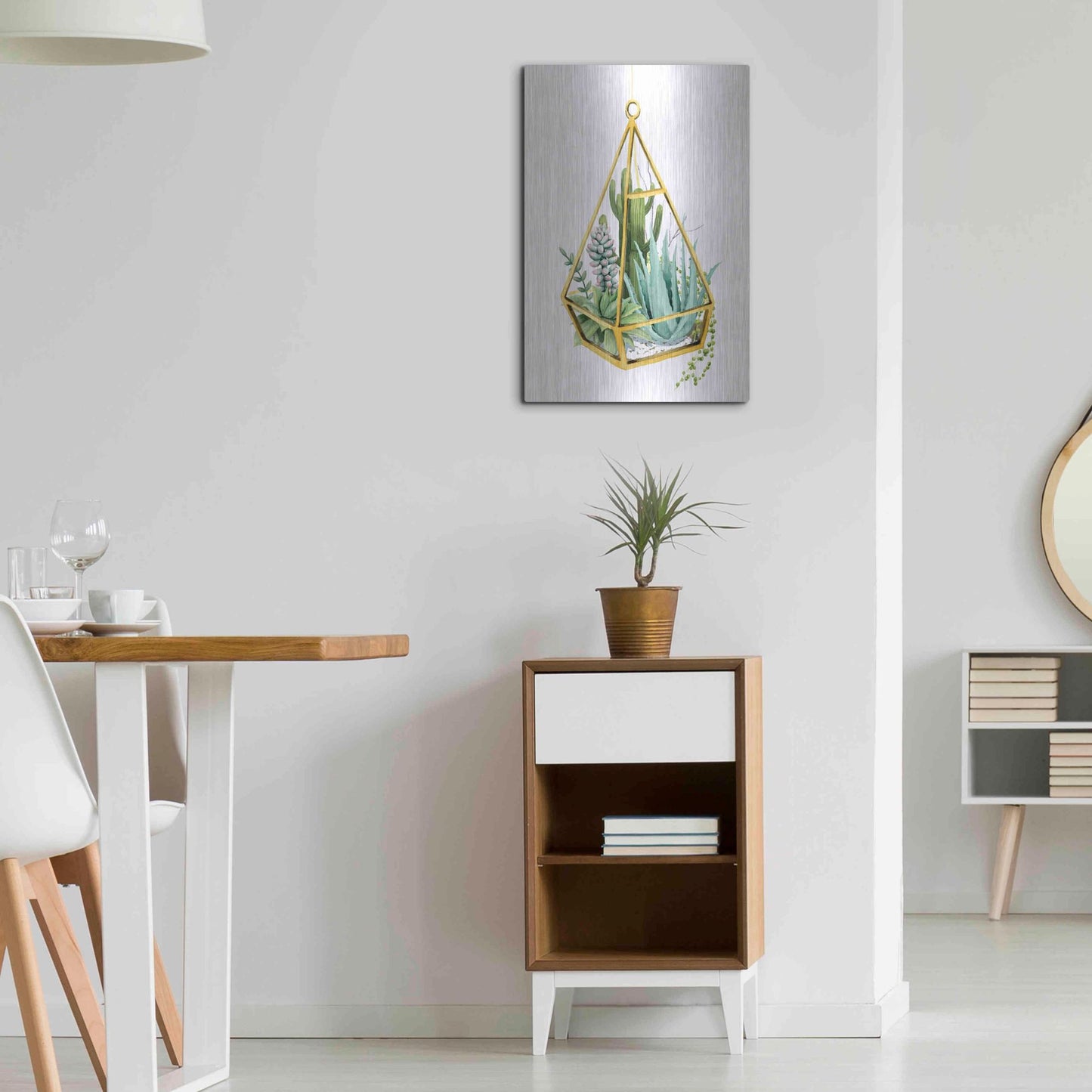 Luxe Metal Art 'Wild Terrarium III' by Grace Popp, Metal Wall Art,16x24