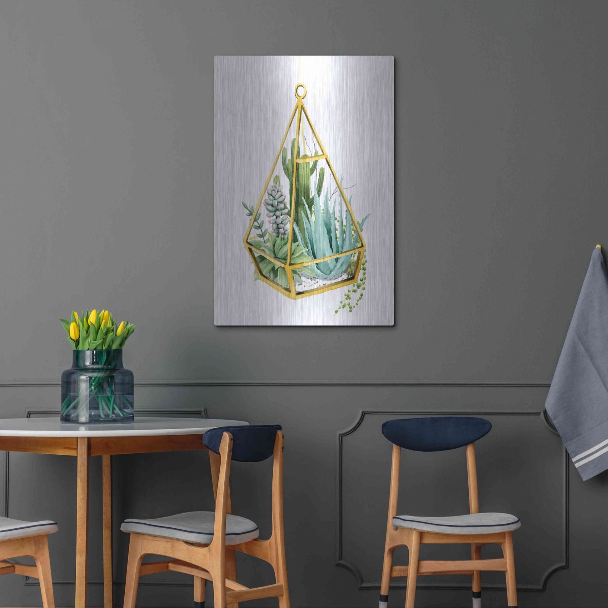 Luxe Metal Art 'Wild Terrarium III' by Grace Popp, Metal Wall Art,24x36