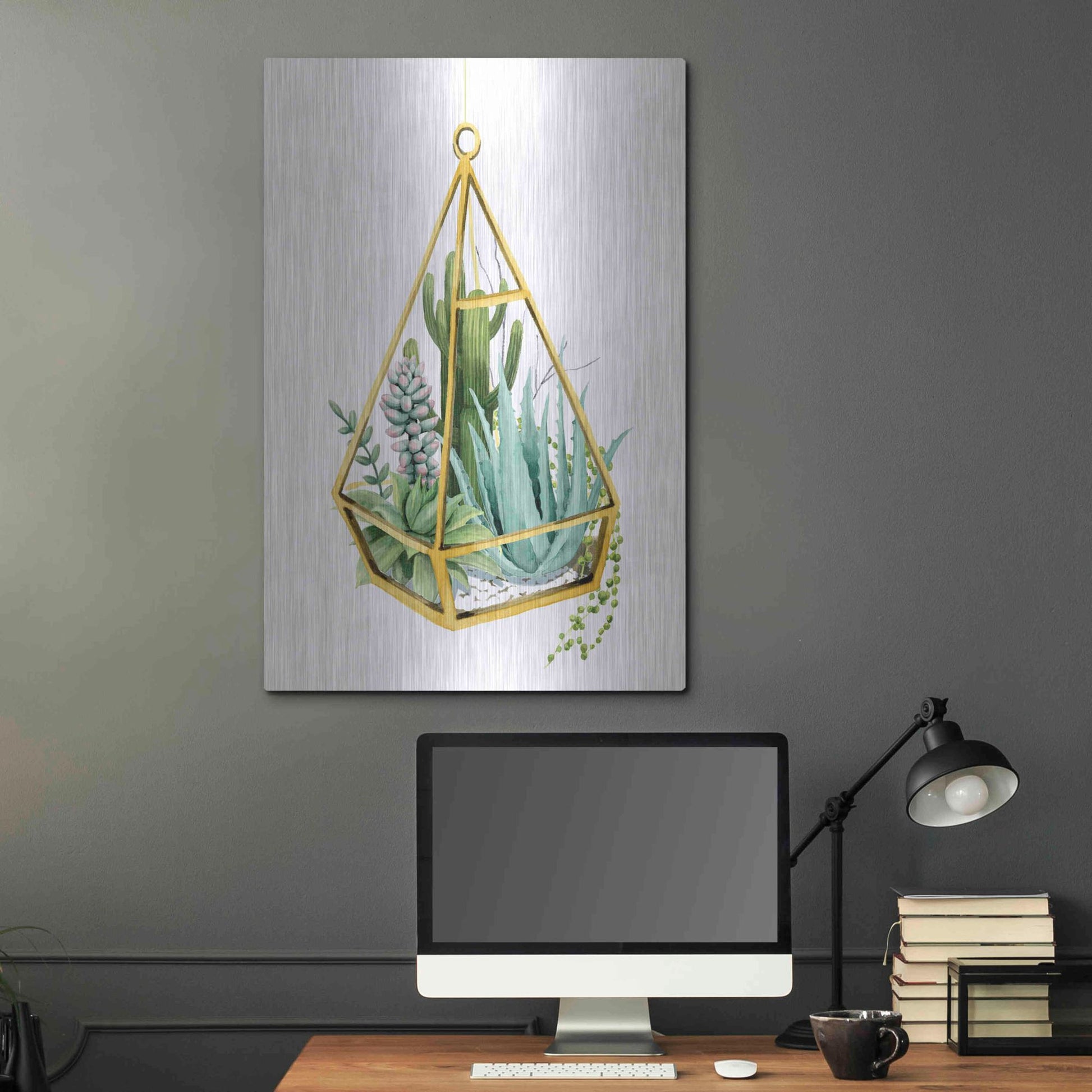 Luxe Metal Art 'Wild Terrarium III' by Grace Popp, Metal Wall Art,24x36