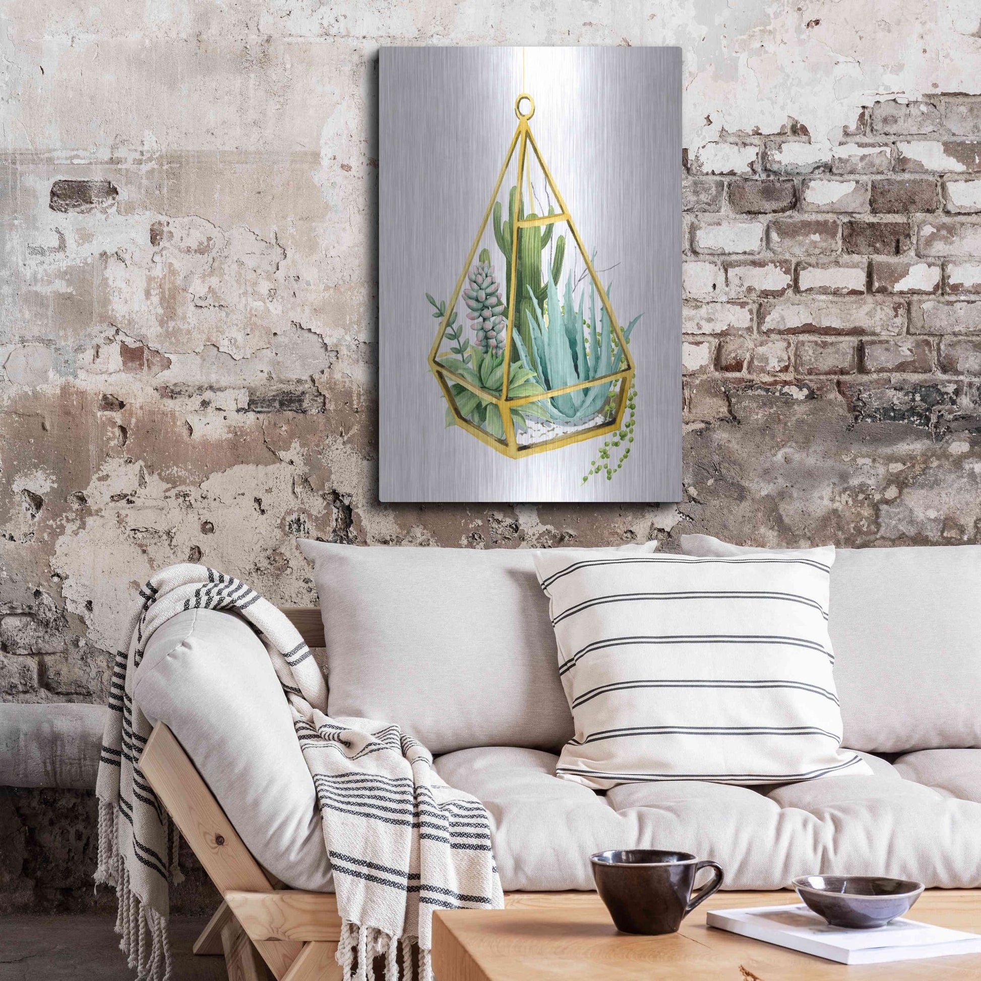 Luxe Metal Art 'Wild Terrarium III' by Grace Popp, Metal Wall Art,24x36