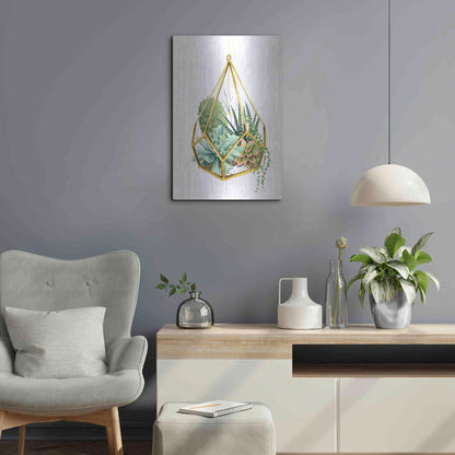 Luxe Metal Art 'Wild Terrarium II' by Grace Popp, Metal Wall Art,16x24