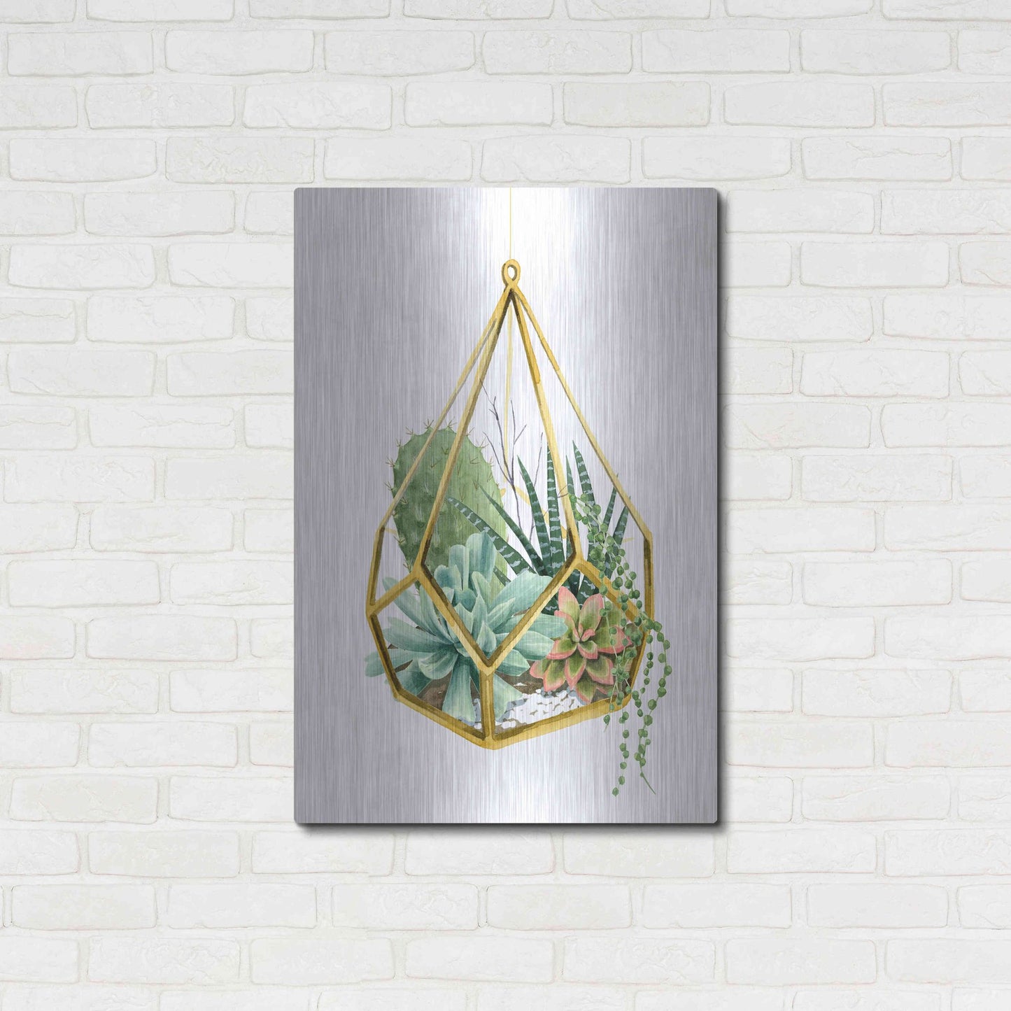 Luxe Metal Art 'Wild Terrarium II' by Grace Popp, Metal Wall Art,24x36