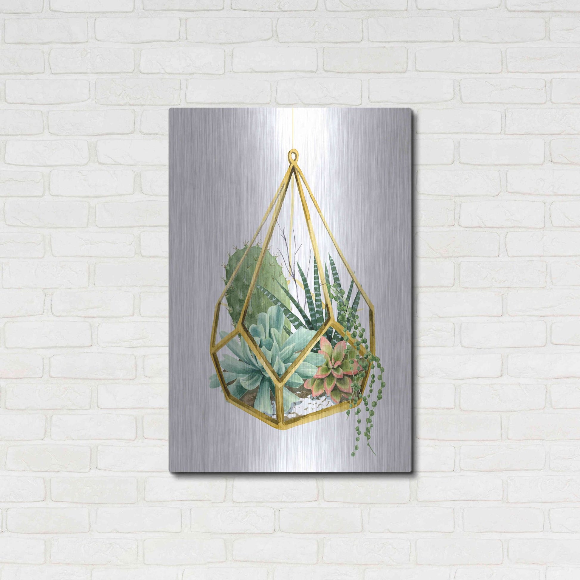 Luxe Metal Art 'Wild Terrarium II' by Grace Popp, Metal Wall Art,24x36
