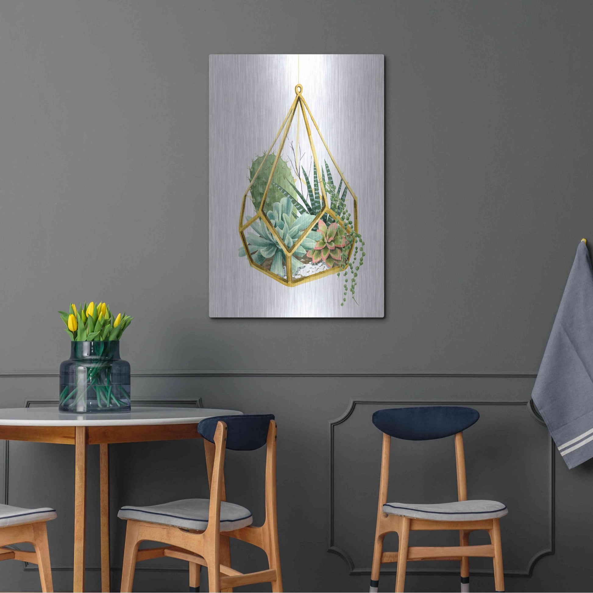 Luxe Metal Art 'Wild Terrarium II' by Grace Popp, Metal Wall Art,24x36