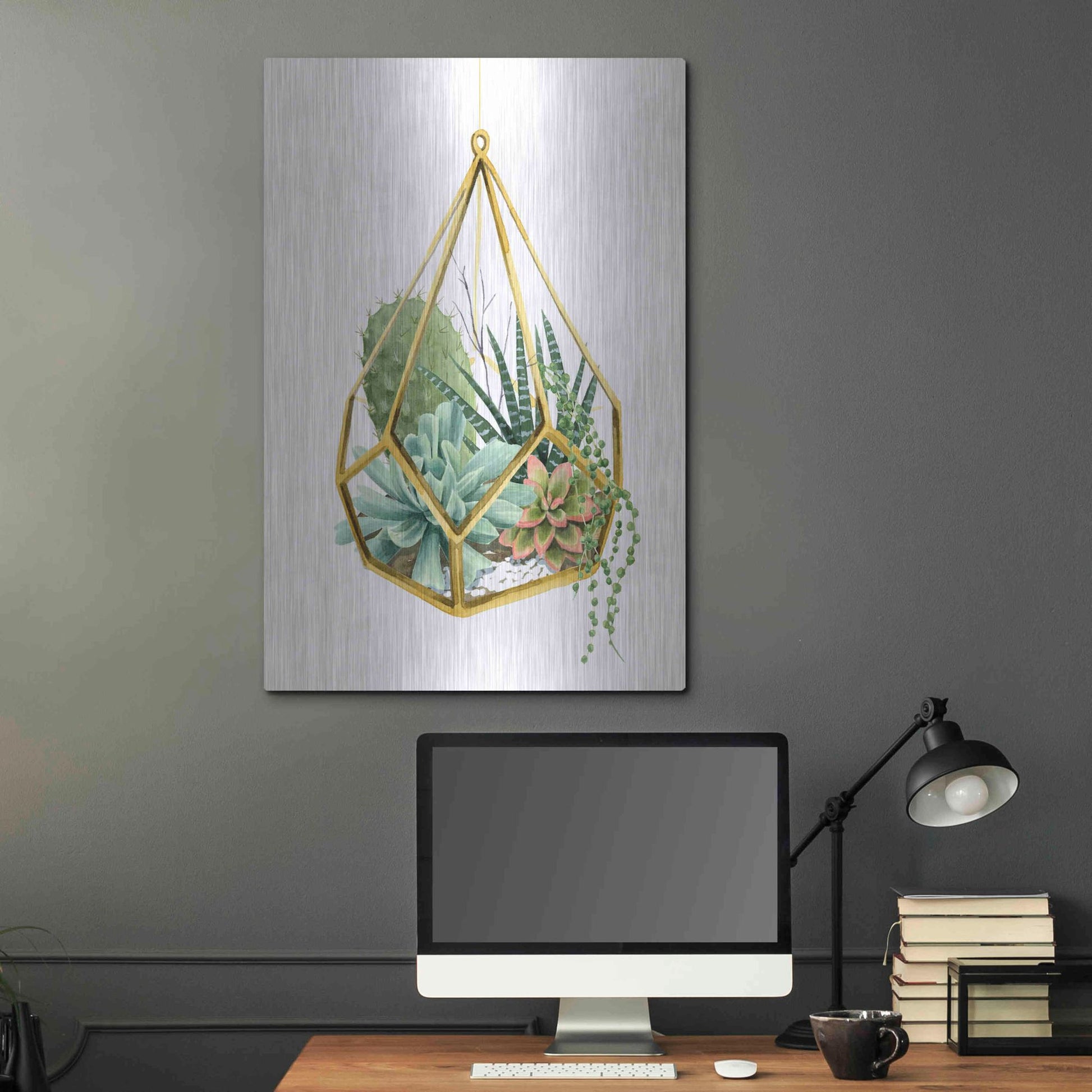 Luxe Metal Art 'Wild Terrarium II' by Grace Popp, Metal Wall Art,24x36