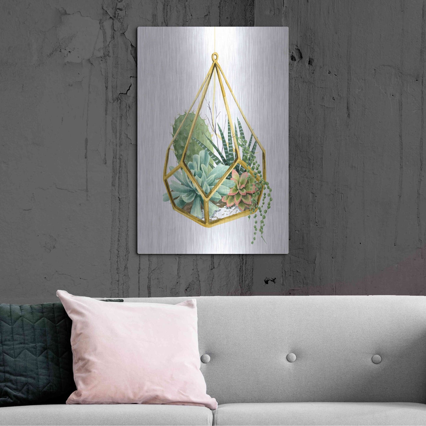 Luxe Metal Art 'Wild Terrarium II' by Grace Popp, Metal Wall Art,24x36