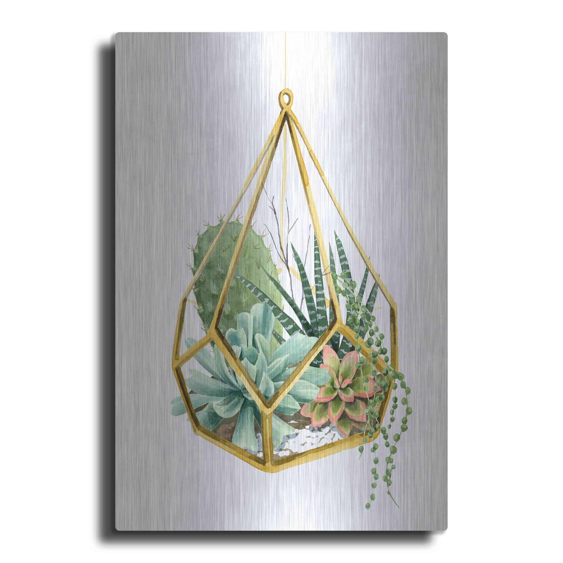 Luxe Metal Art 'Wild Terrarium II' by Grace Popp, Metal Wall Art