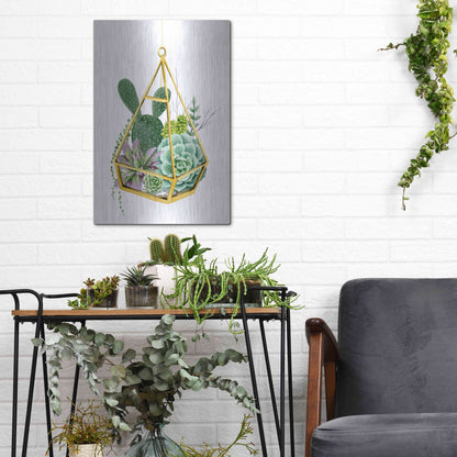 Luxe Metal Art 'Wild Terrarium I' by Grace Popp, Metal Wall Art,12x16
