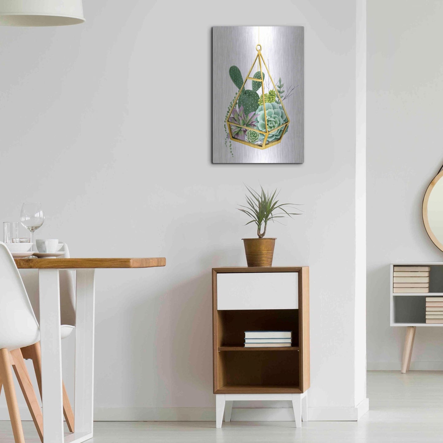 Luxe Metal Art 'Wild Terrarium I' by Grace Popp, Metal Wall Art,16x24