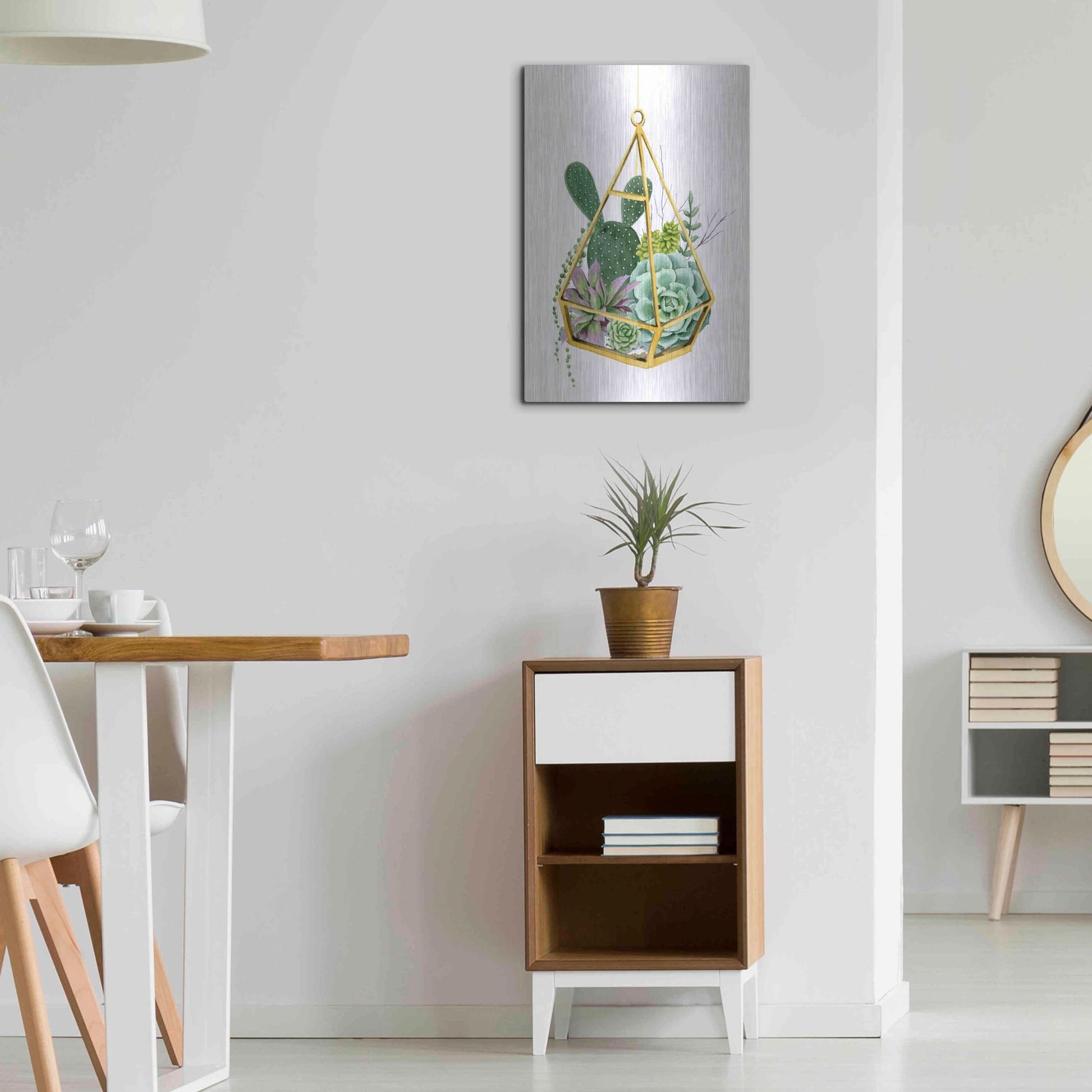 Luxe Metal Art 'Wild Terrarium I' by Grace Popp, Metal Wall Art,16x24