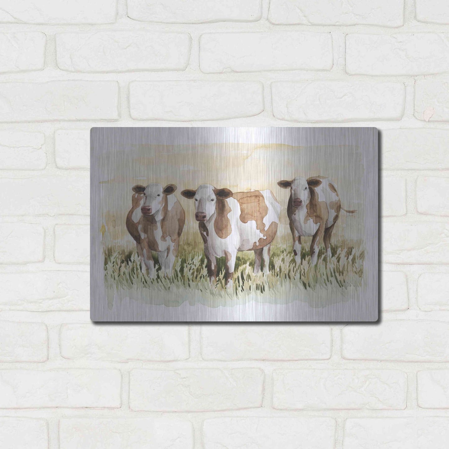 Luxe Metal Art 'Golden Graze II' by Grace Popp, Metal Wall Art,16x12