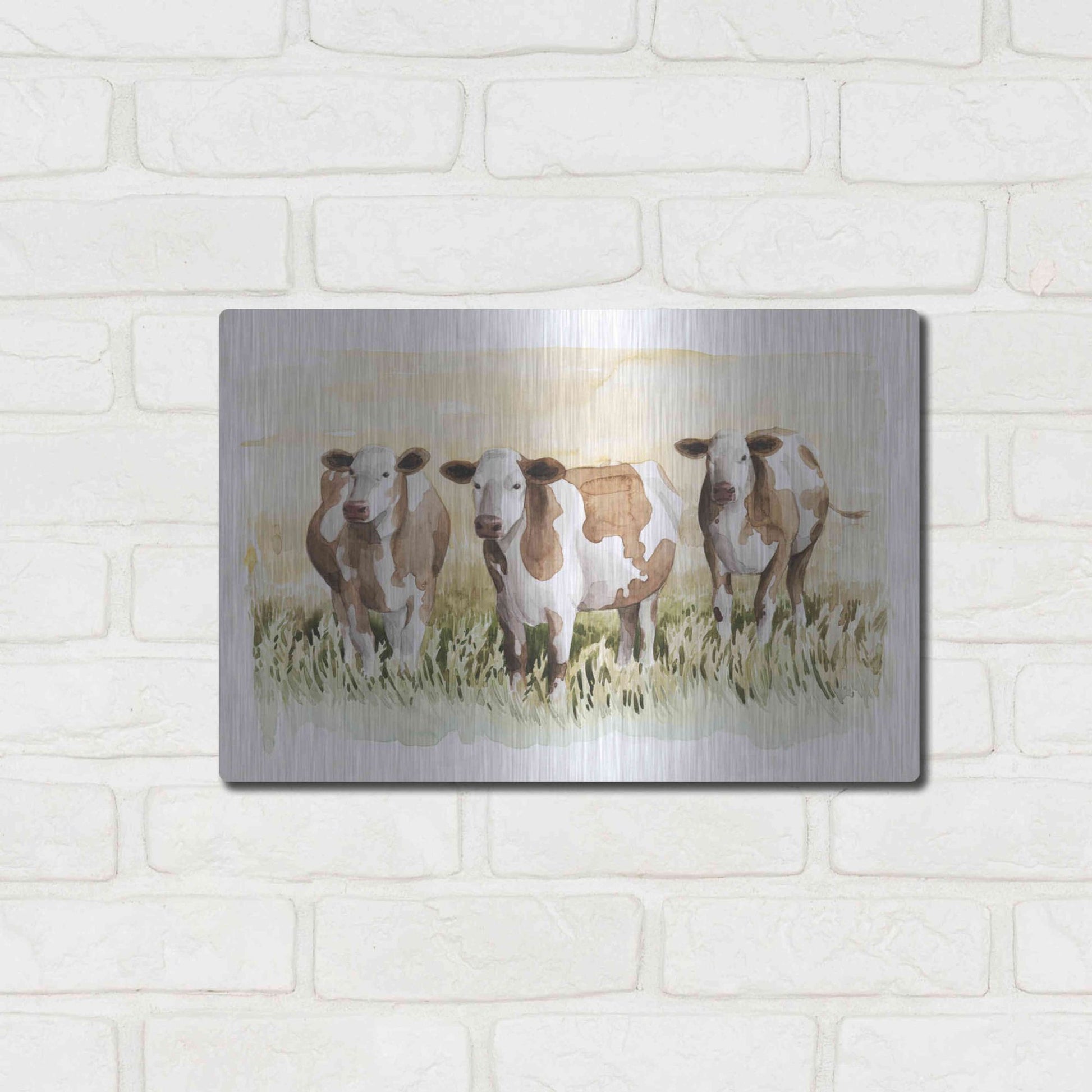 Luxe Metal Art 'Golden Graze II' by Grace Popp, Metal Wall Art,16x12