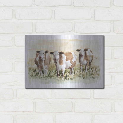 Luxe Metal Art 'Golden Graze II' by Grace Popp, Metal Wall Art,16x12