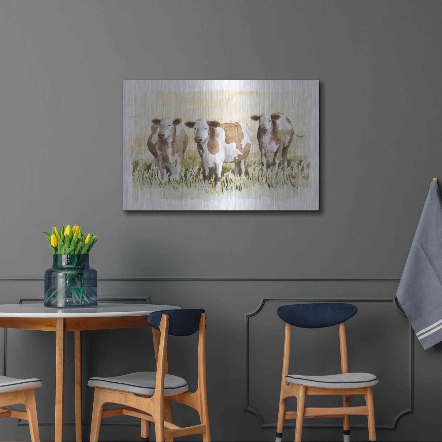 Luxe Metal Art 'Golden Graze II' by Grace Popp, Metal Wall Art,36x24