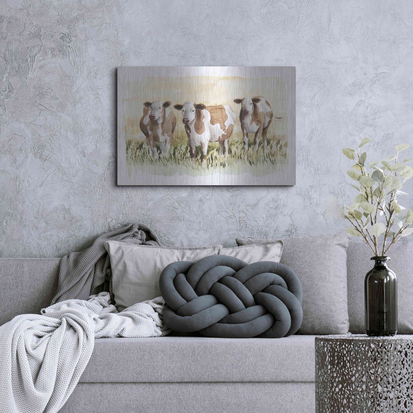 Luxe Metal Art 'Golden Graze II' by Grace Popp, Metal Wall Art,36x24
