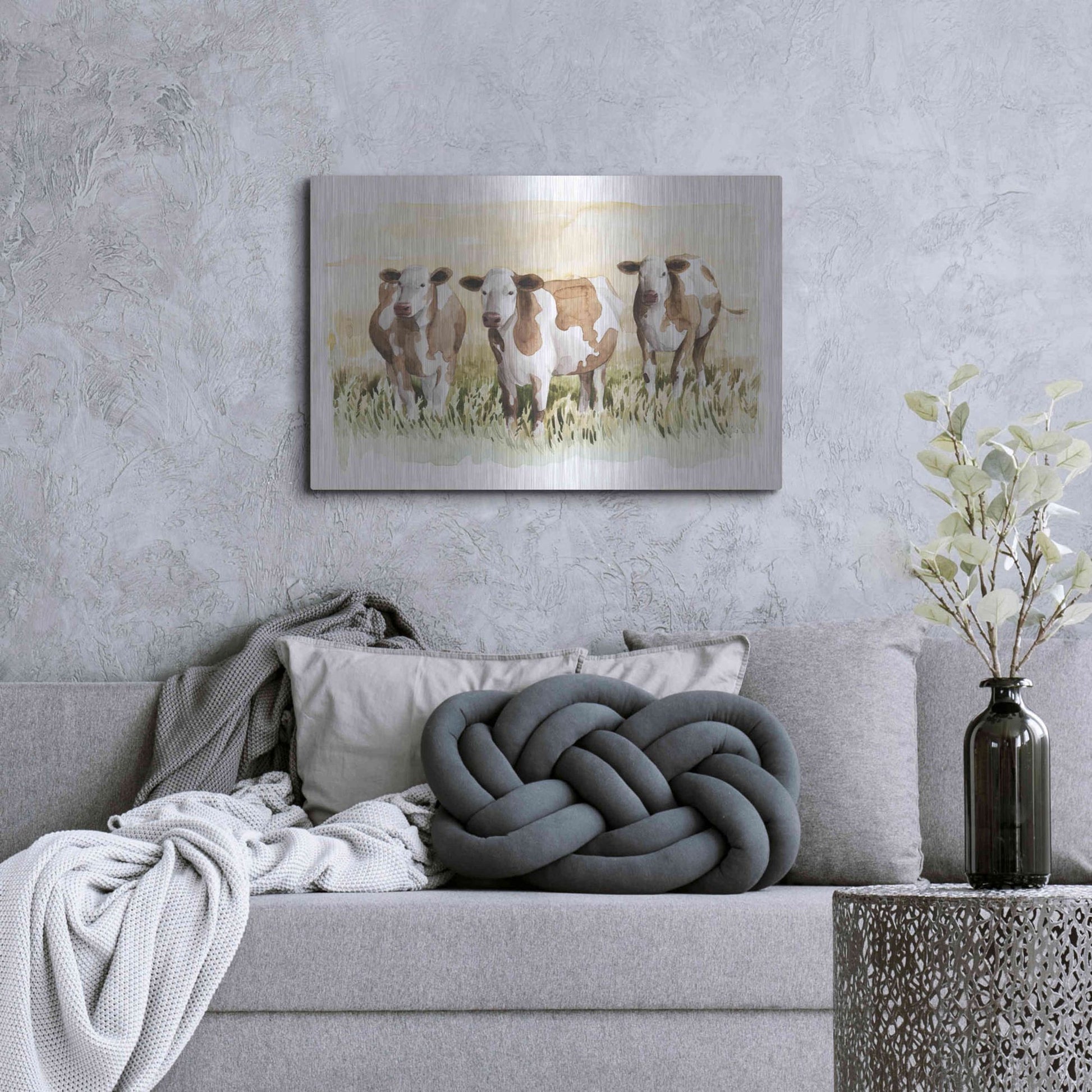 Luxe Metal Art 'Golden Graze II' by Grace Popp, Metal Wall Art,36x24