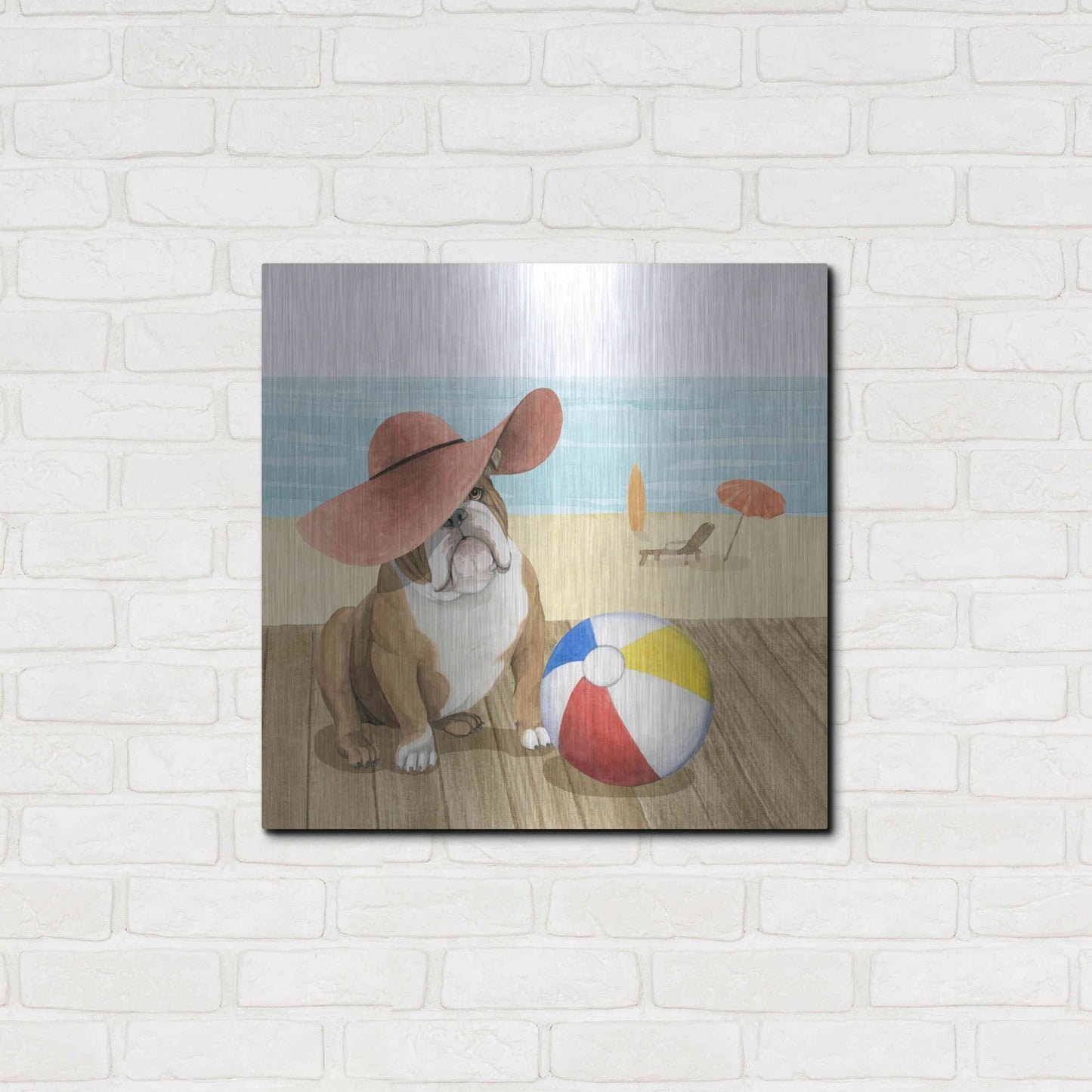 Luxe Metal Art 'Let's Go for a Boardwalk I' by Grace Popp, Metal Wall Art,24x24