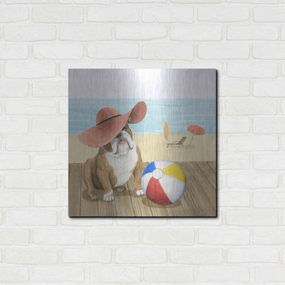 Luxe Metal Art 'Let's Go for a Boardwalk I' by Grace Popp, Metal Wall Art,24x24