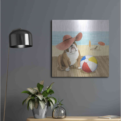 Luxe Metal Art 'Let's Go for a Boardwalk I' by Grace Popp, Metal Wall Art,24x24