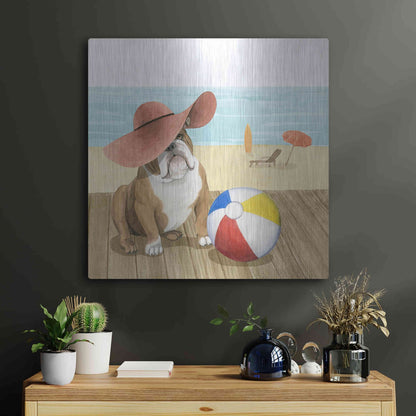 Luxe Metal Art 'Let's Go for a Boardwalk I' by Grace Popp, Metal Wall Art,24x24