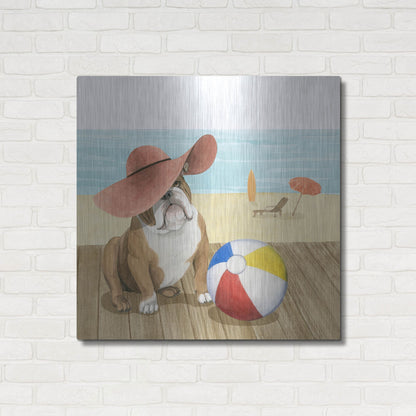 Luxe Metal Art 'Let's Go for a Boardwalk I' by Grace Popp, Metal Wall Art,36x36