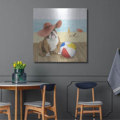 Luxe Metal Art 'Let's Go for a Boardwalk I' by Grace Popp, Metal Wall Art,36x36