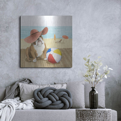 Luxe Metal Art 'Let's Go for a Boardwalk I' by Grace Popp, Metal Wall Art,36x36