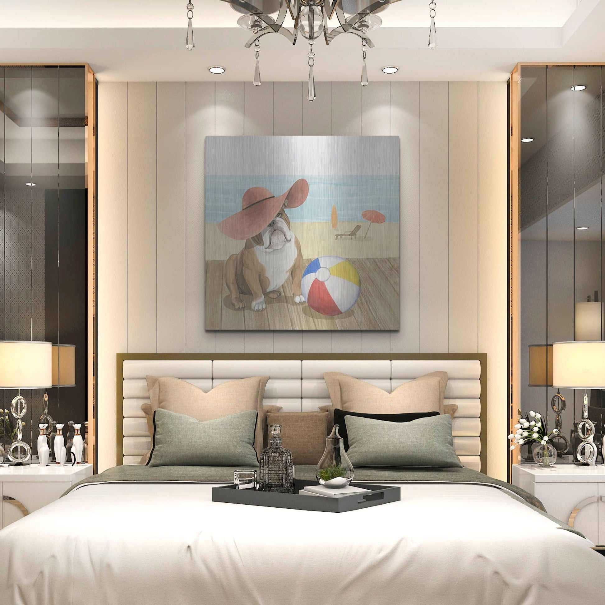 Luxe Metal Art 'Let's Go for a Boardwalk I' by Grace Popp, Metal Wall Art,36x36