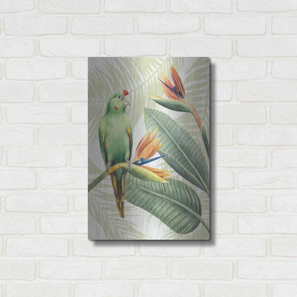 Luxe Metal Art 'Avian Paradise IV' by Grace Popp, Metal Wall Art,16x24
