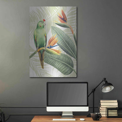 Luxe Metal Art 'Avian Paradise IV' by Grace Popp, Metal Wall Art,24x36