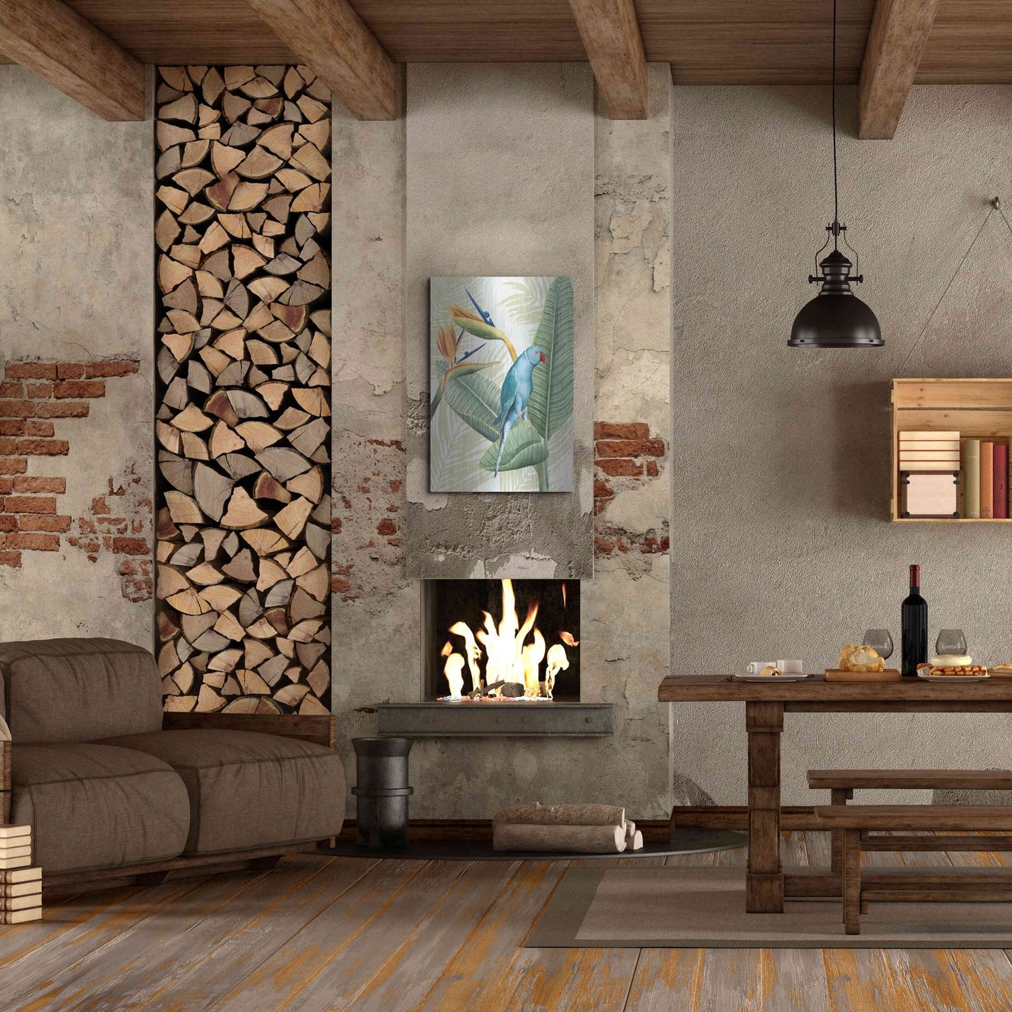 Luxe Metal Art 'Avian Paradise III' by Grace Popp, Metal Wall Art,24x36