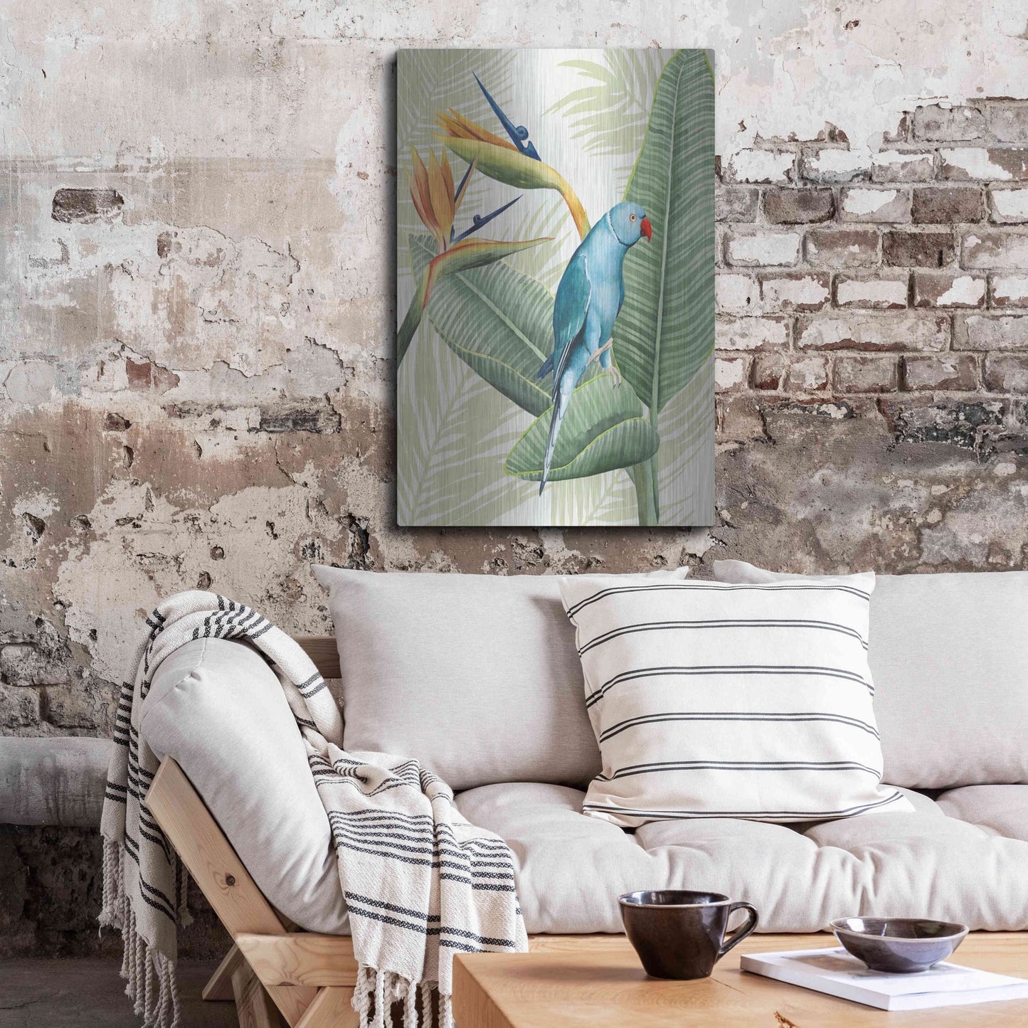 Luxe Metal Art 'Avian Paradise III' by Grace Popp, Metal Wall Art,24x36