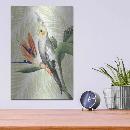 Luxe Metal Art 'Avian Paradise I' by Grace Popp, Metal Wall Art,12x16