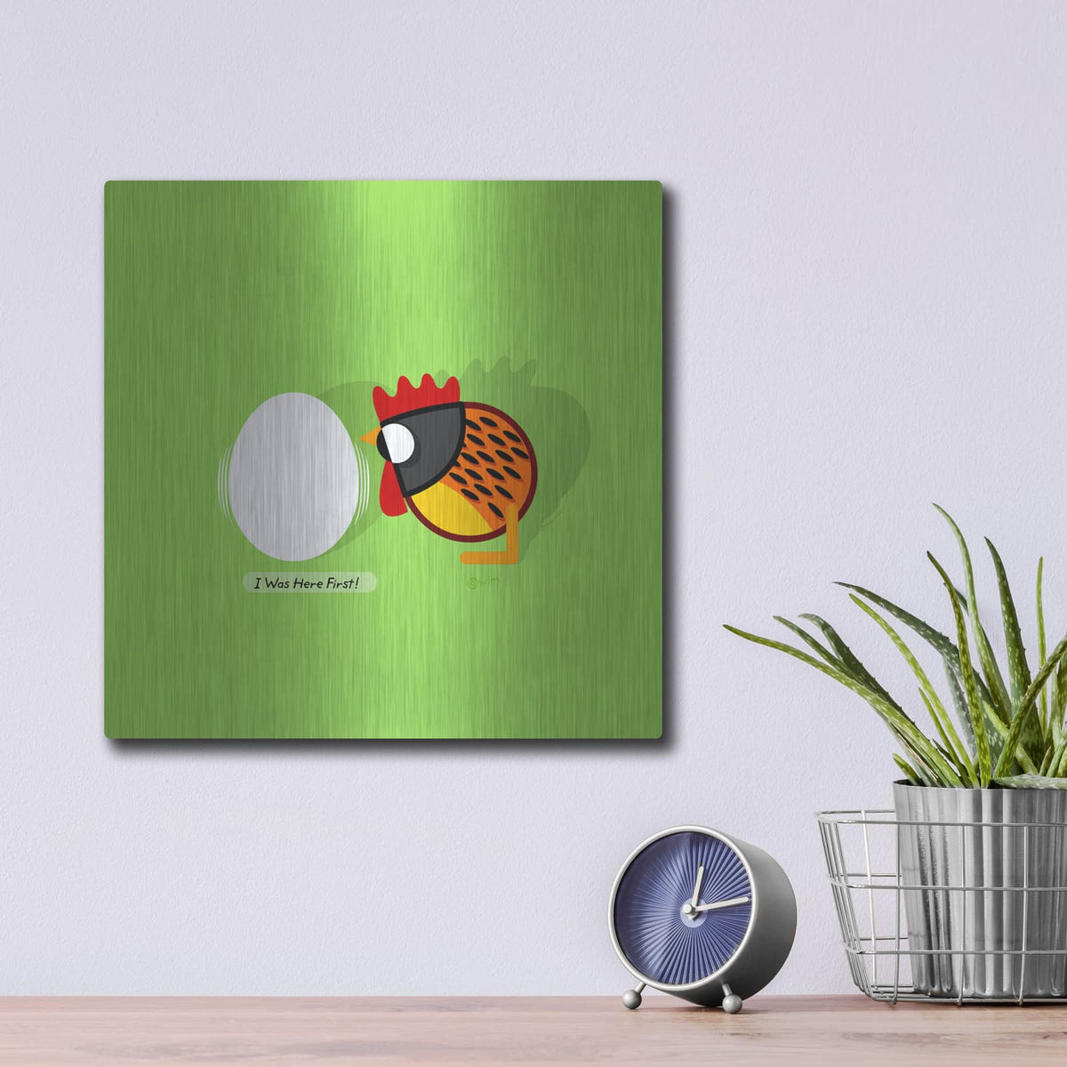 'Here First' by Chuck Wimmer – Metal Wall Art, 12x12 room view