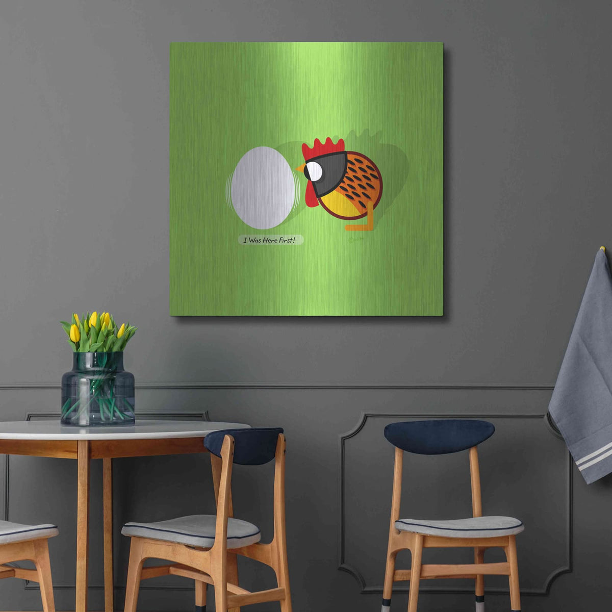 'Here First' by Chuck Wimmer – Metal Wall Art, 36x36 room view