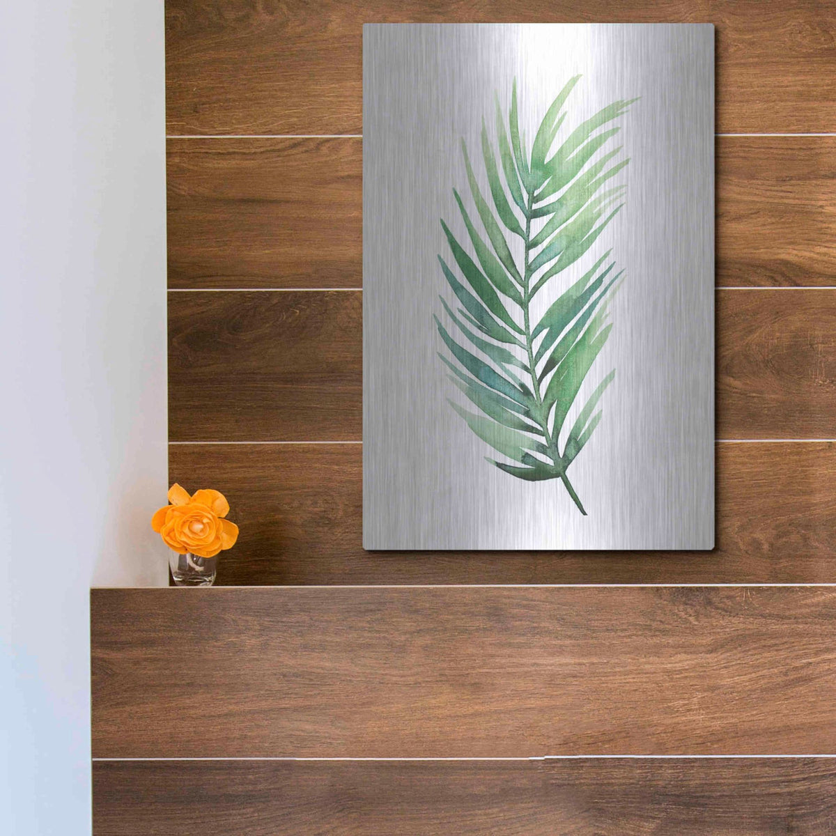 Luxe Metal Art 'Untethered Palm I' by Grace Popp, Metal Wall Art,12x16