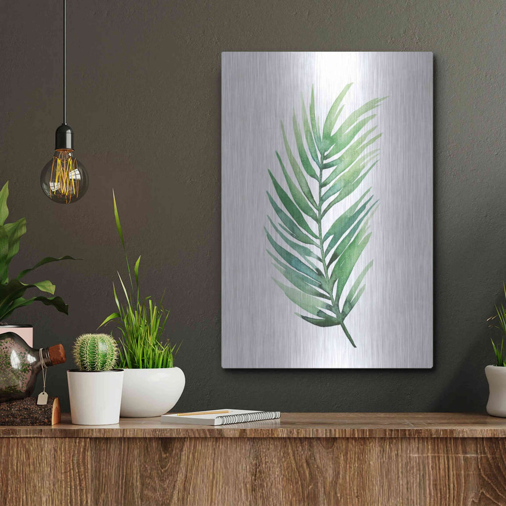 Luxe Metal Art 'Untethered Palm I' by Grace Popp, Metal Wall Art,12x16