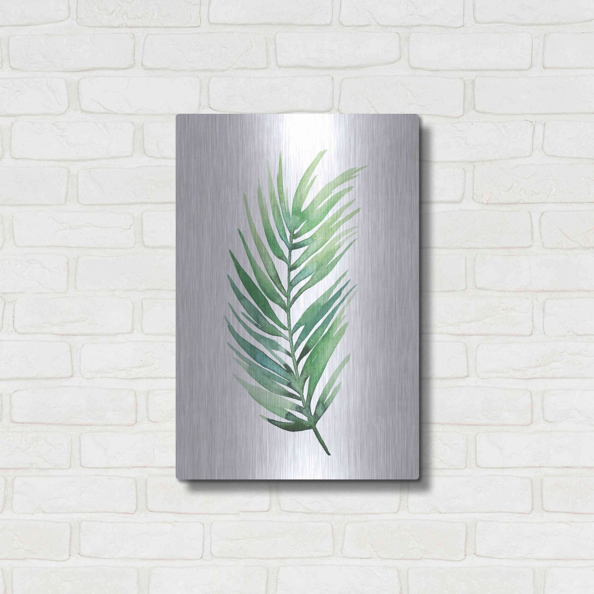 Luxe Metal Art 'Untethered Palm I' by Grace Popp, Metal Wall Art,16x24