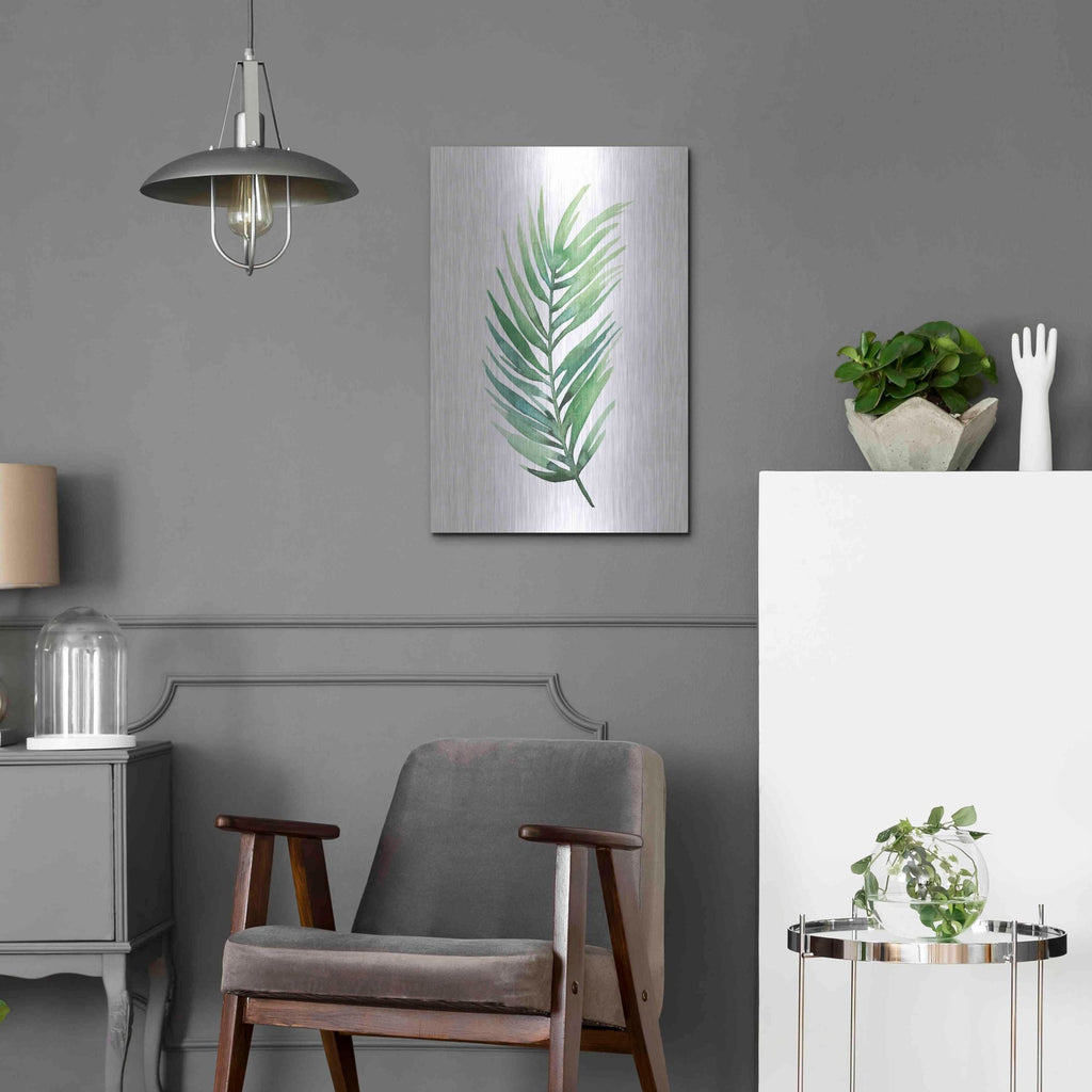 Luxe Metal Art 'Untethered Palm I' by Grace Popp, Metal Wall Art,16x24