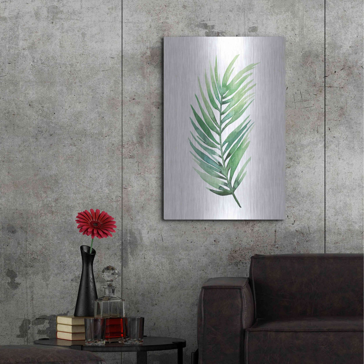 Luxe Metal Art 'Untethered Palm I' by Grace Popp, Metal Wall Art,24x36