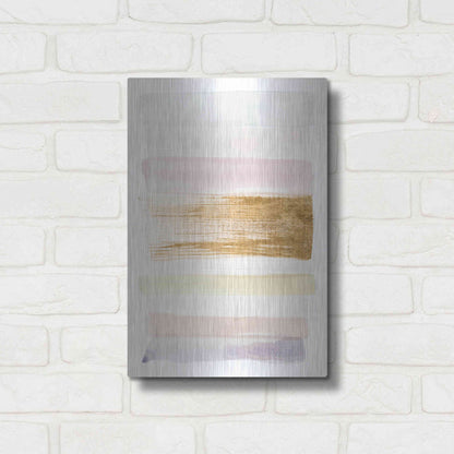 Luxe Metal Art 'Pastel Sweep II' by Grace Popp, Metal Wall Art,12x16