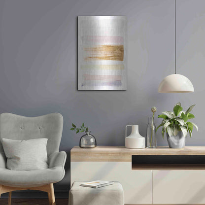 Luxe Metal Art 'Pastel Sweep II' by Grace Popp, Metal Wall Art,16x24