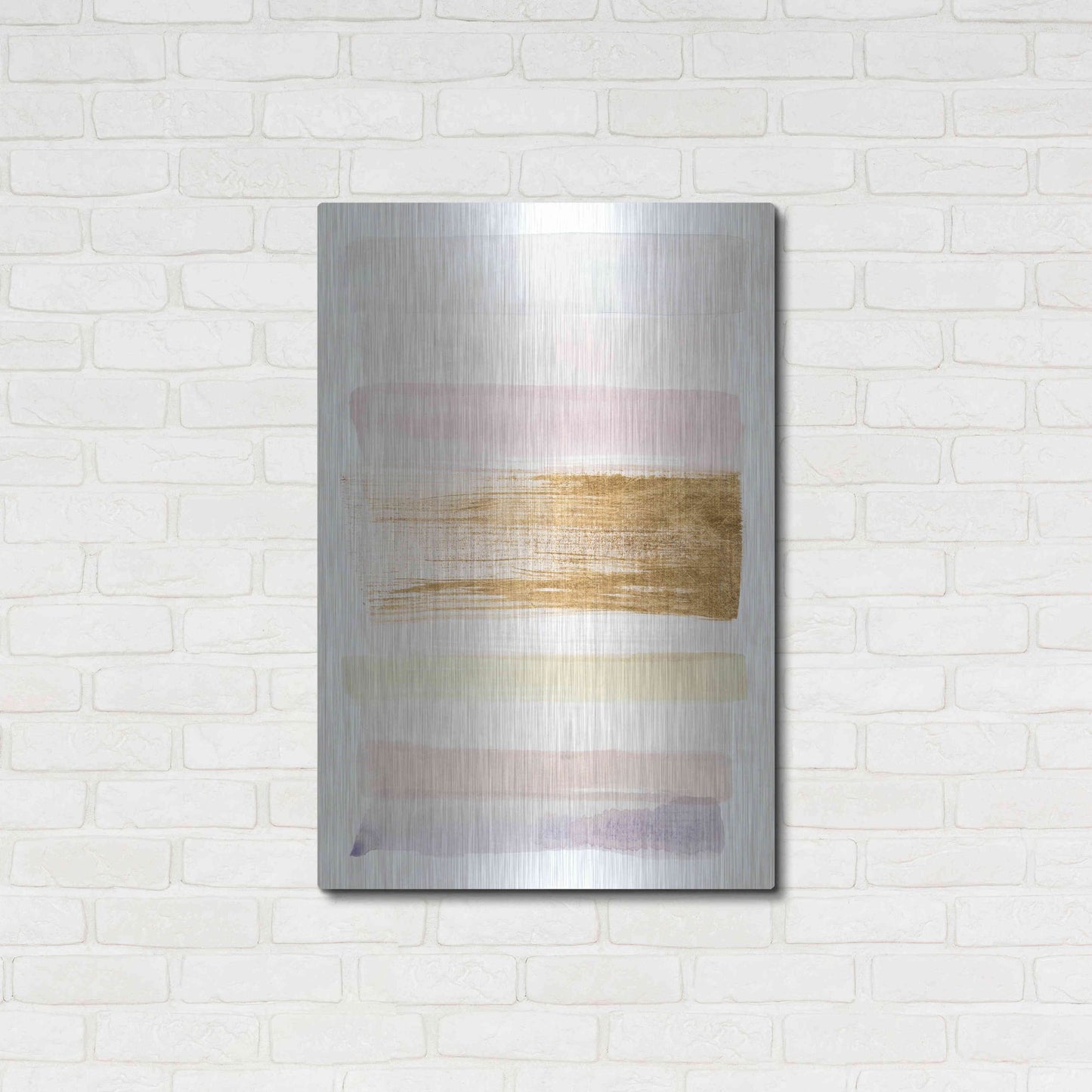 Luxe Metal Art 'Pastel Sweep II' by Grace Popp, Metal Wall Art,24x36