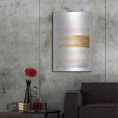 Luxe Metal Art 'Pastel Sweep II' by Grace Popp, Metal Wall Art,24x36