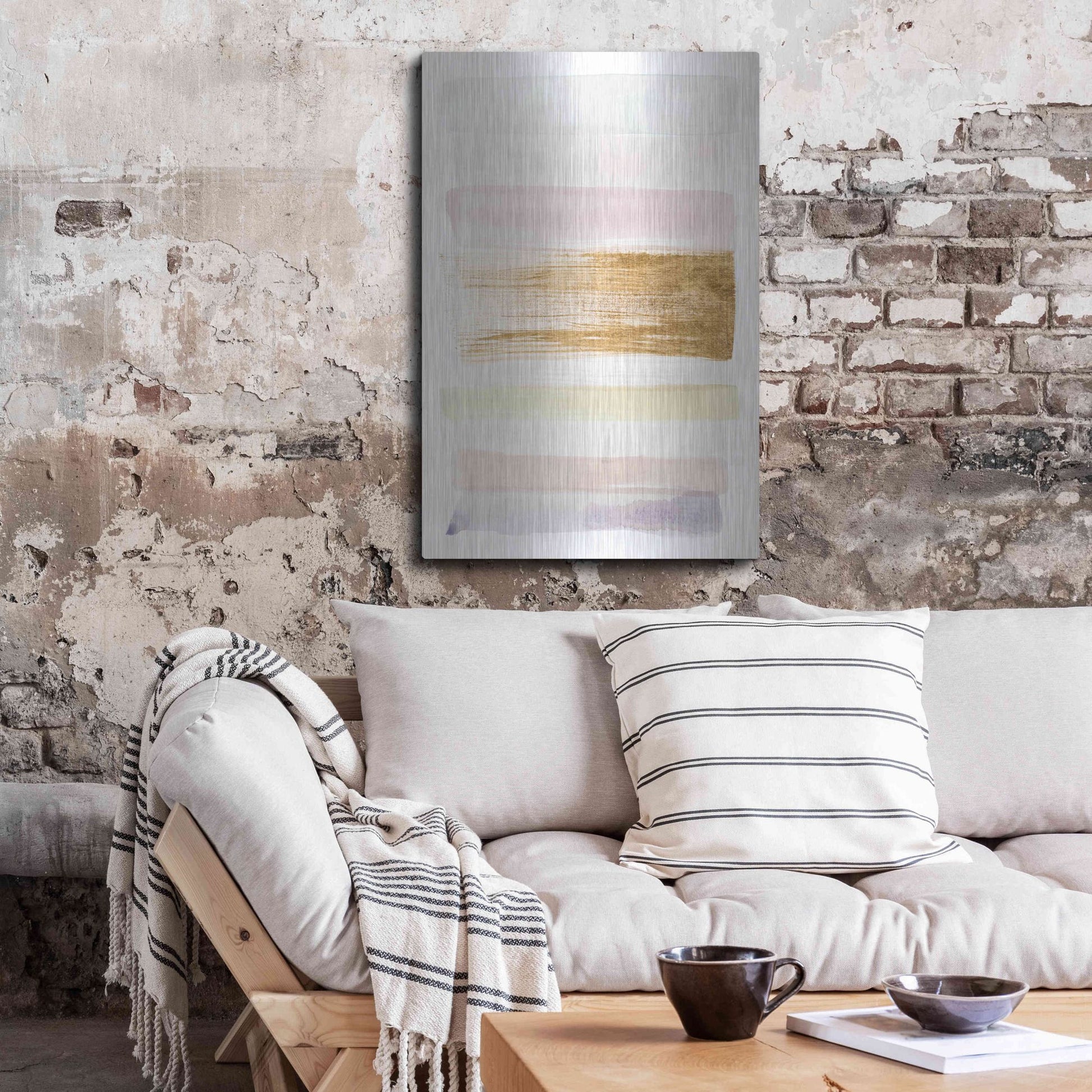 Luxe Metal Art 'Pastel Sweep II' by Grace Popp, Metal Wall Art,24x36