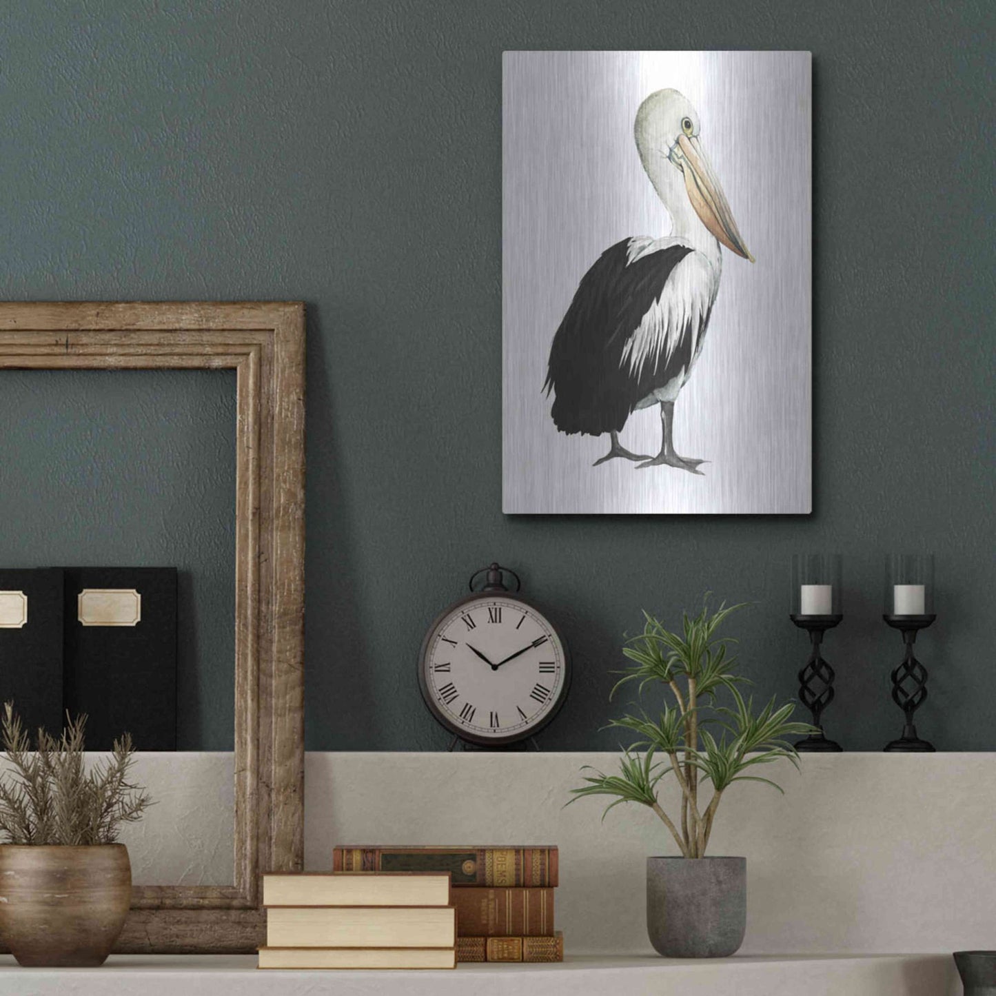 Luxe Metal Art 'Sea Bird IV' by Grace Popp, Metal Wall Art,12x16