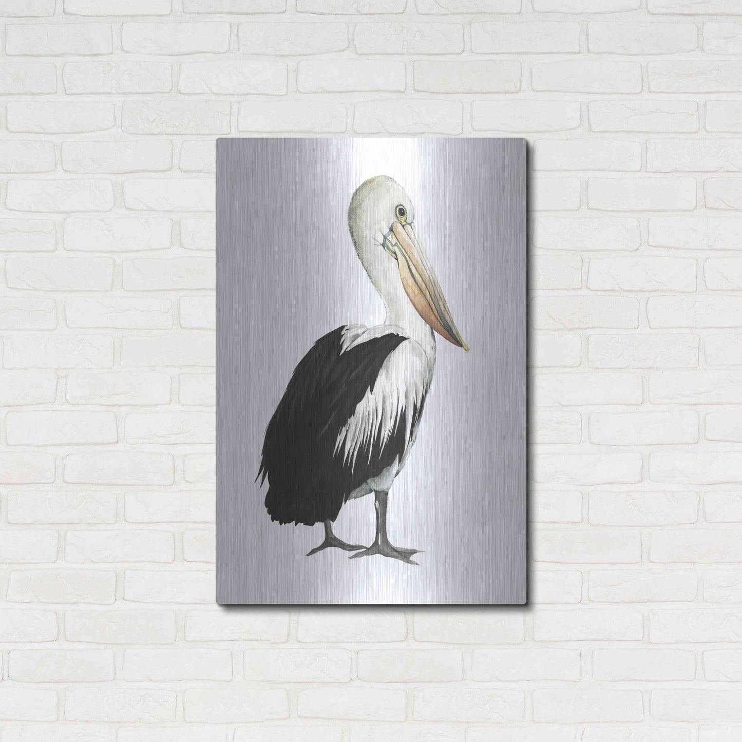 Luxe Metal Art 'Sea Bird IV' by Grace Popp, Metal Wall Art,24x36