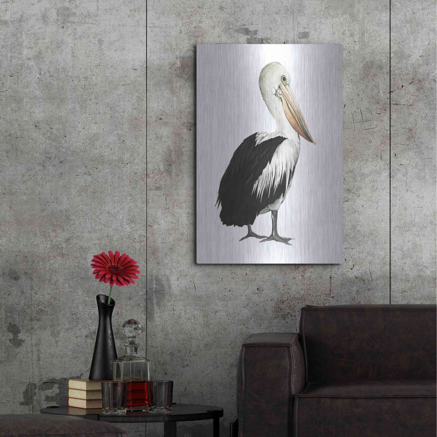 Luxe Metal Art 'Sea Bird IV' by Grace Popp, Metal Wall Art,24x36